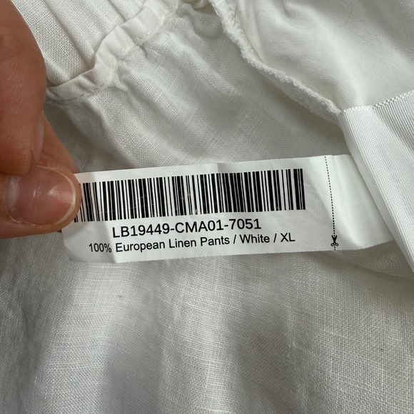 Quince Womens XL White 100% European Linen Wide Leg Breathable Natural Fibers - Picture 8 of 9